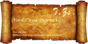 Turóczy Zsinett névjegykártya